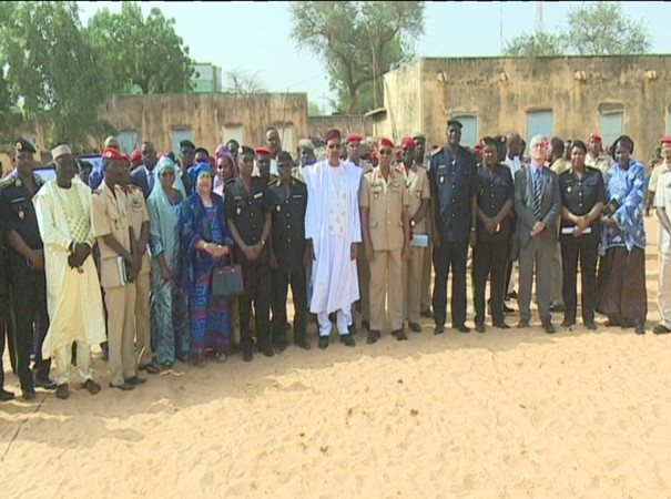 Crmonie de pose de la premire pierre du sige de la Mutuelle de Sant de la Garde et Police Nationale nigrienne - 13 janvier 2020  Niamey (Niger)