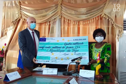Au Togo, l'Union Europenne apporte un appui de 11,1 milliards FCFA en soutien  la riposte contre le nouveau Coronavirus